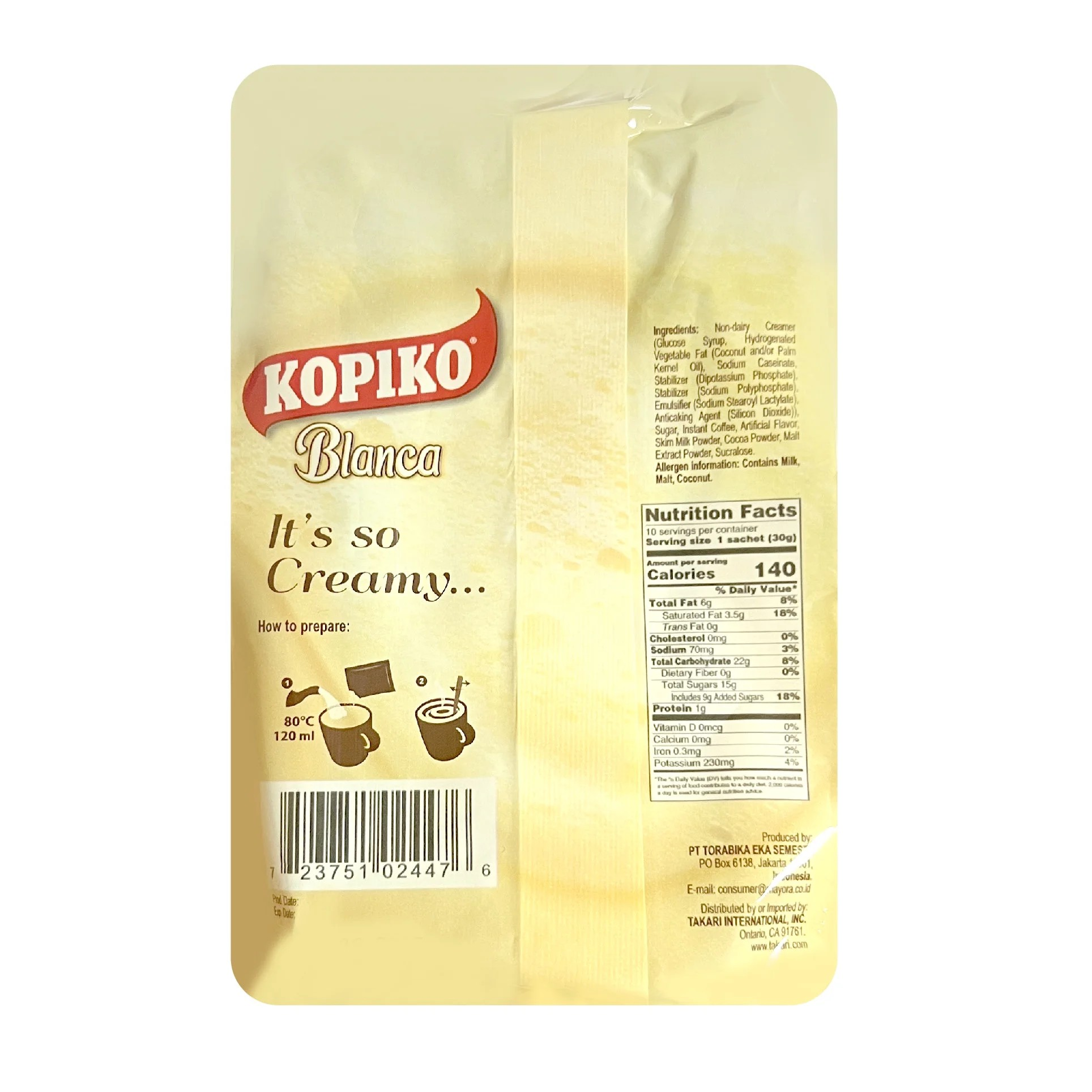 Kopiko Blanca Creamy Coffee Mix