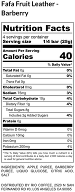 Fafa Fruit Leathers