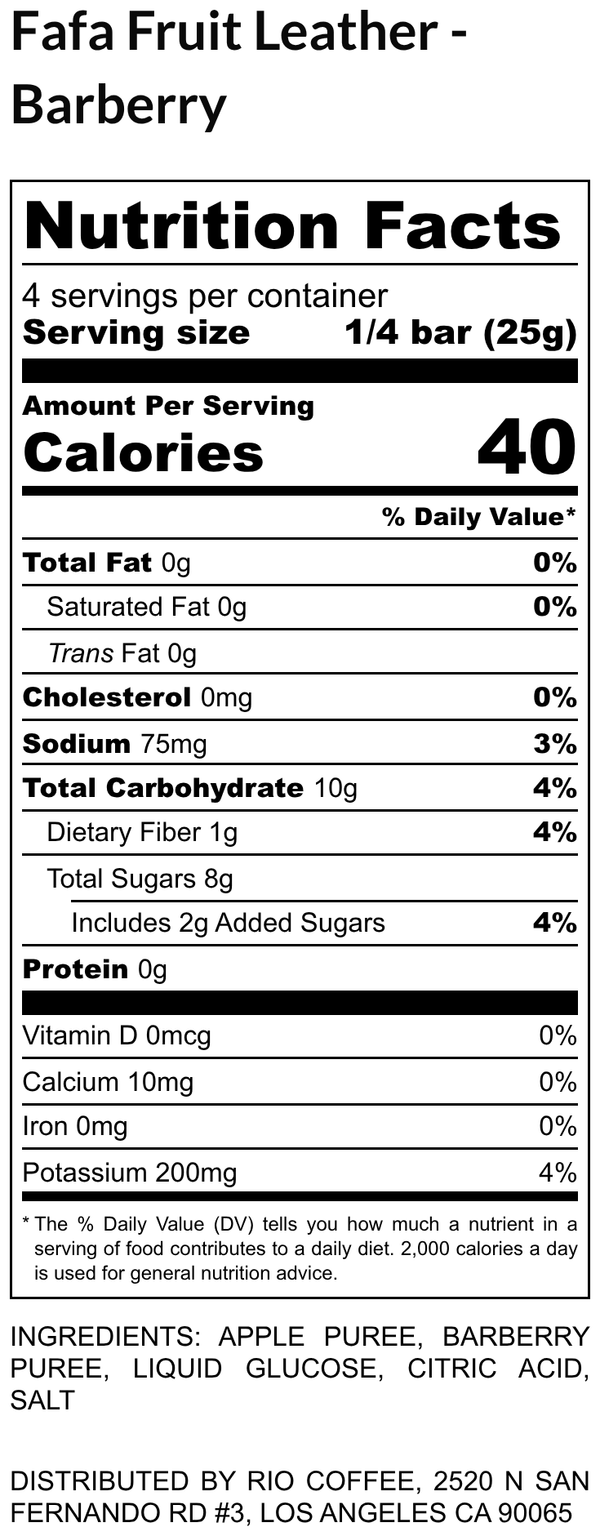 Fafa Fruit Leathers