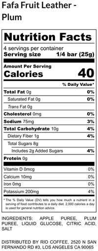Fafa Fruit Leathers