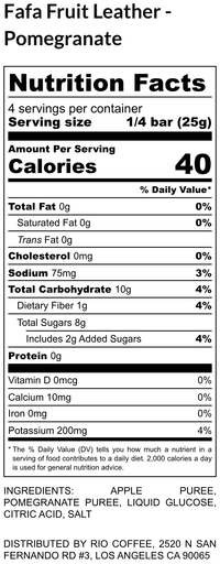 Fafa Fruit Leathers