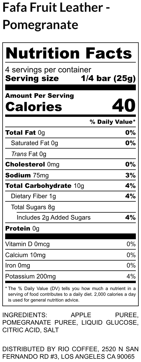 Fafa Fruit Leathers