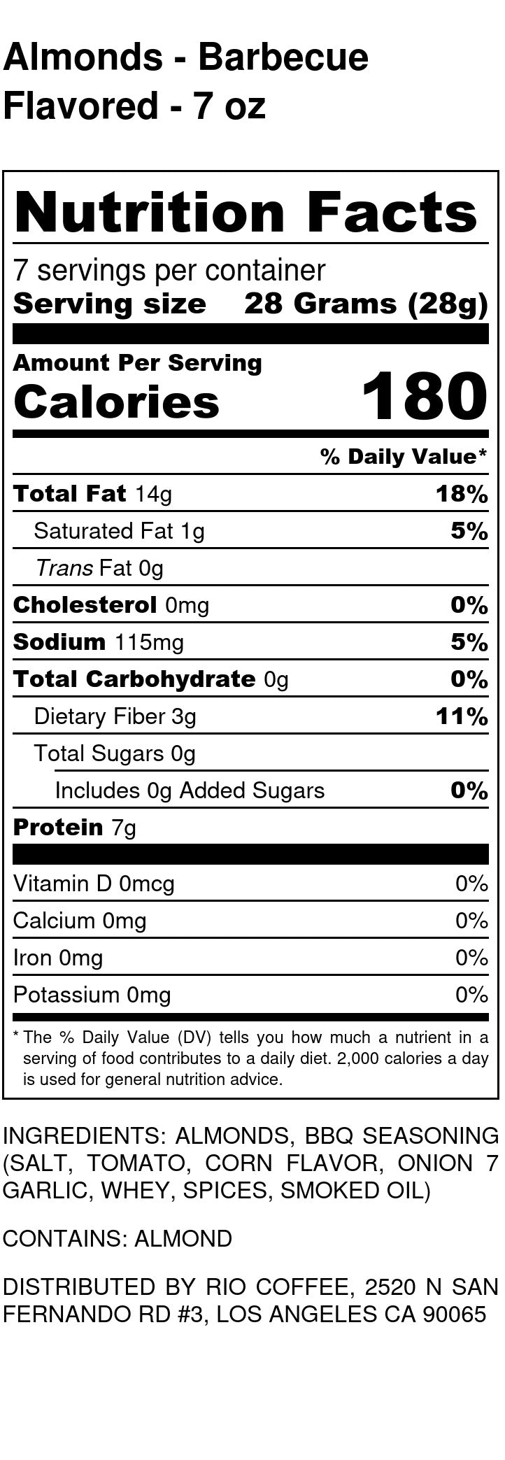 Almonds - Barbecue Flavored