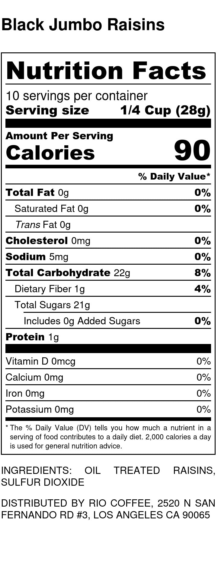 Jumbo Black Raisins