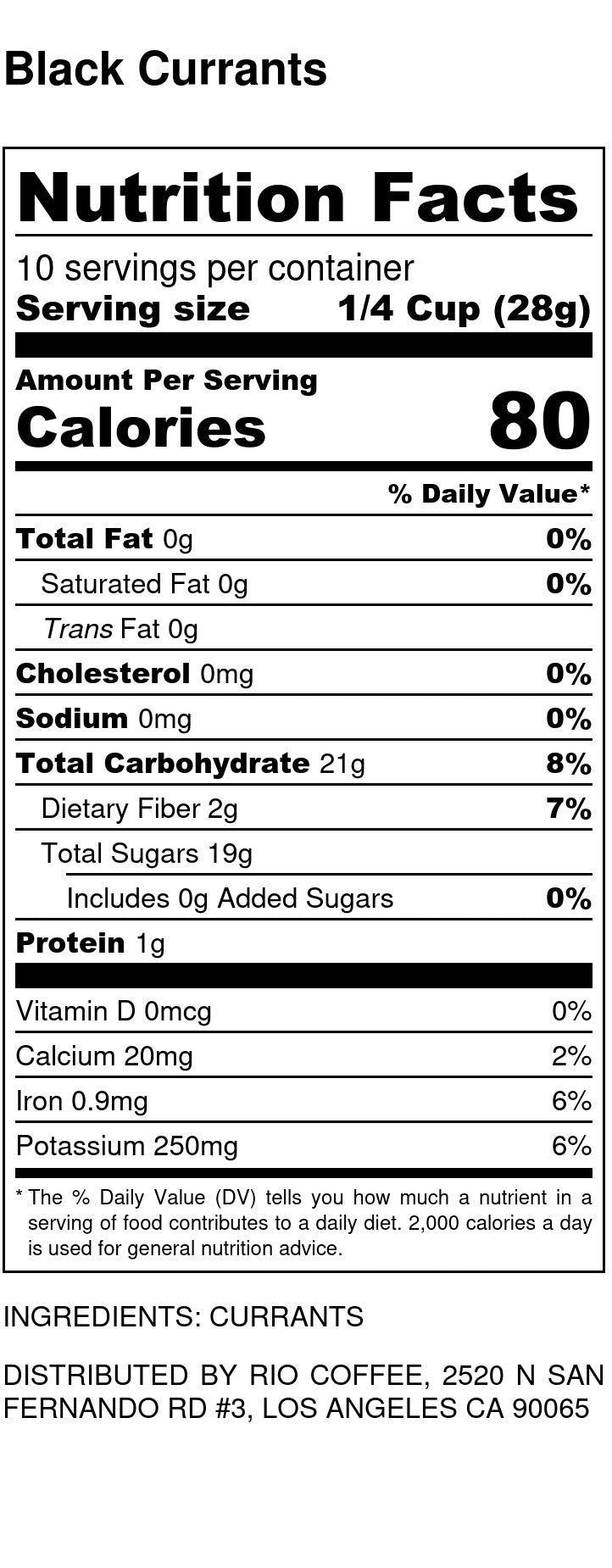 Zante Black Currants