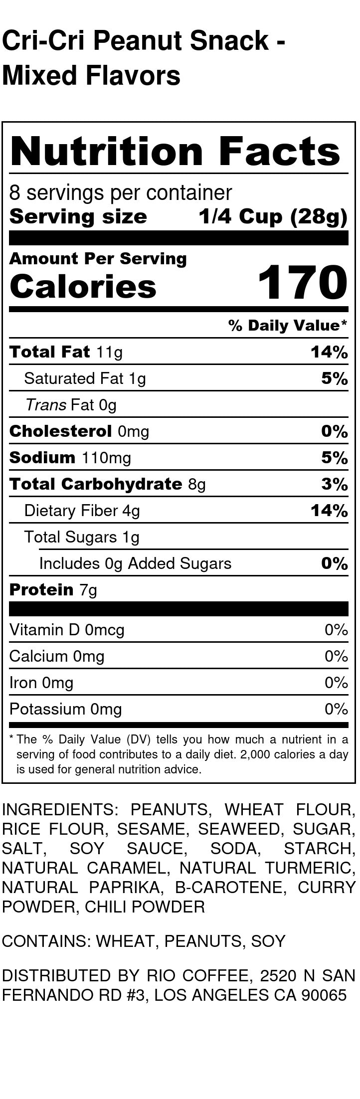 Cri-Cri (Kri-Kri) Peanut Snack - Sesame