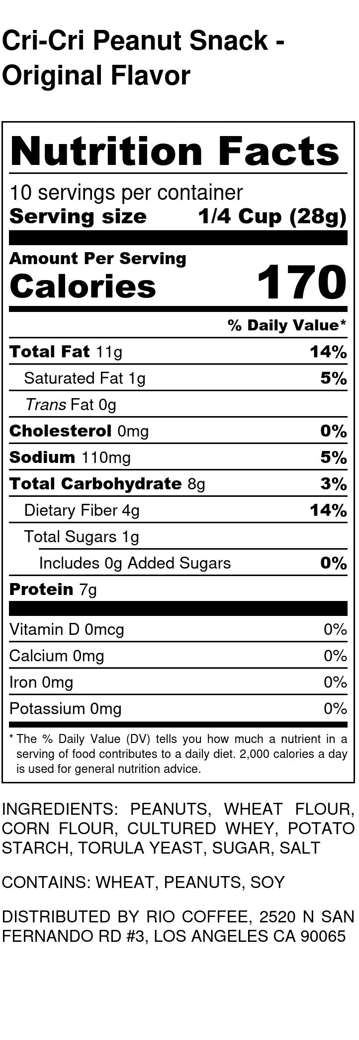 Cri-Cri (Kri-Kri) Peanut Snack- Original