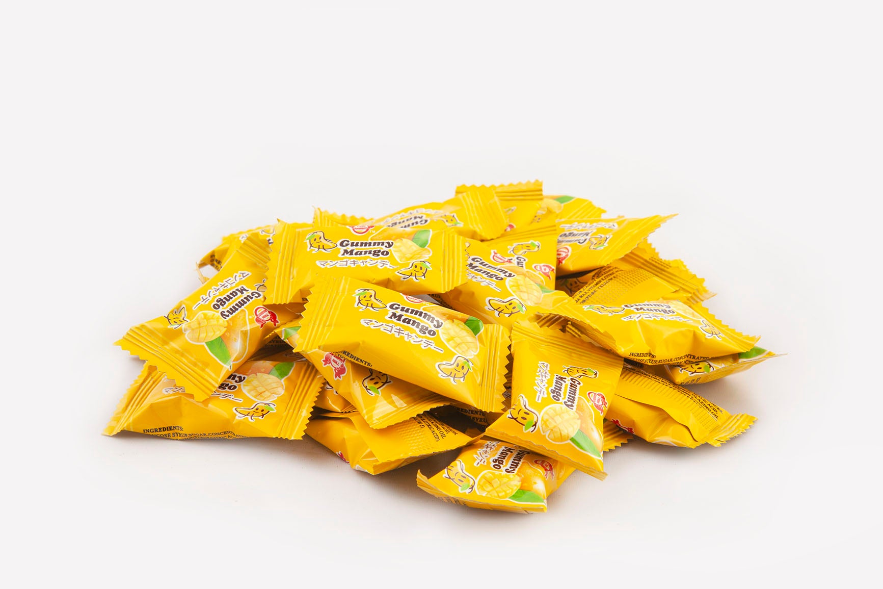 Twin Rabbit Gummy Mango Chews - Individually Wrapped