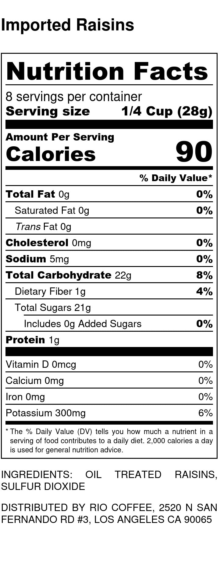 Imported Green Raisins