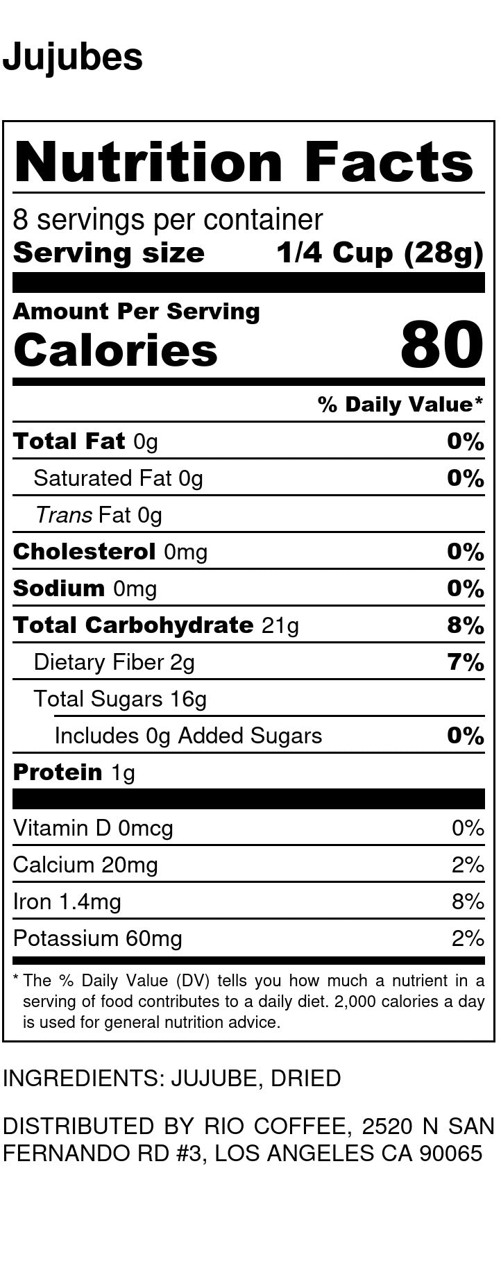 Jujubes - Chinese Dates