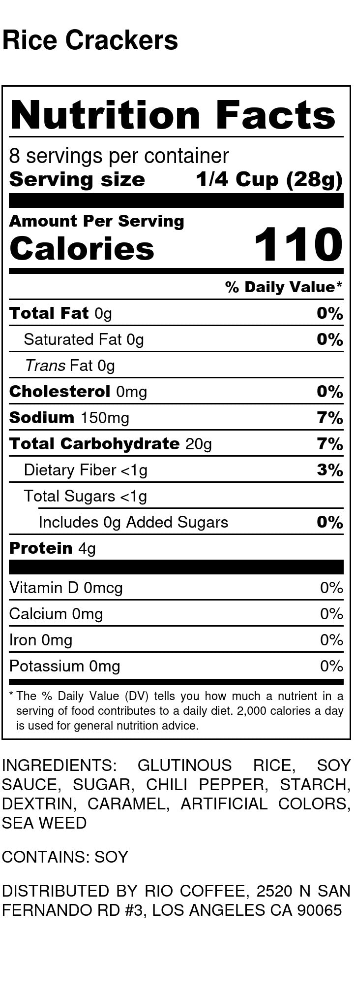 Rice Crackers - Asian Mix